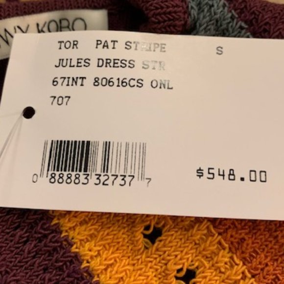 Ronny Kobo Collection Multicolor Striped Midi Dress - Picture 4 of 8